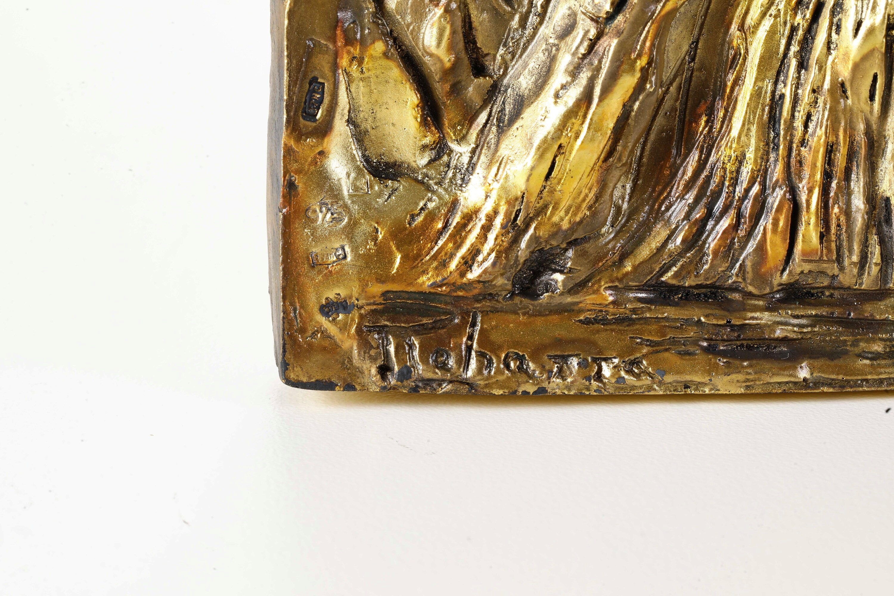 Argenteria Artistica Italiana del XX-XXI Secolo. Firmata Robazza, Multiplo N 77 di 99 Placca Raff...