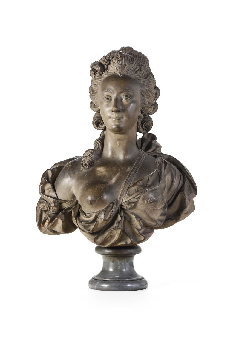 Busto di Madame di Barry. Plasticatore francese del XIX secolo  - Auction Italian Residences - Cambi Casa d'Aste