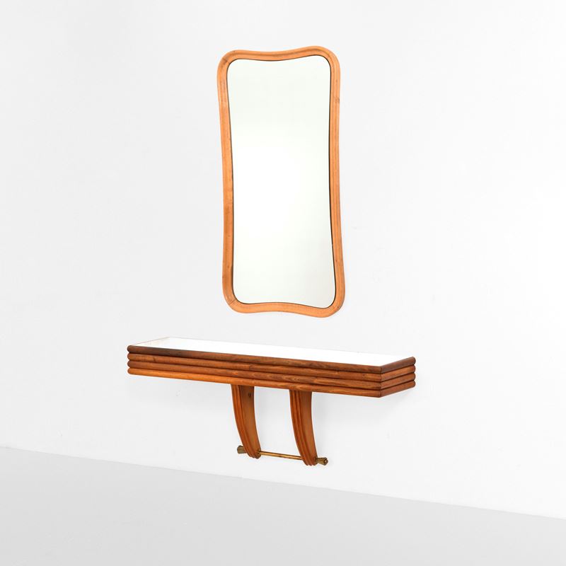 Osvaldo Borsani : Consolle e specchio a parete  - Auction Design - Cambi Casa d'Aste