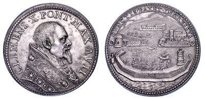 Stato Pontificio. Clemente X (emilio Altieri), 1670-1676. Medaglia Annuale in Argento A. VII (167...
