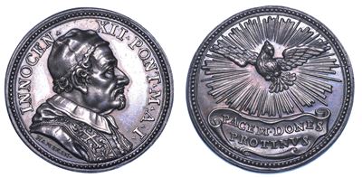 Stato Pontificio. Innocenzo XII (antonio Pignatelli), 1691–1700. Medaglia in Argento 1691. Elezio...
