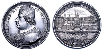 Stato Pontificio. Clemente XI (giovanni Francesco Albani), 1700-1721. Medaglia Annuale in Argento...