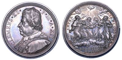 Stato Pontificio. Clemente XI (giovanni Francesco Albani), 1700-1721. Medaglia Annuale in Argento...