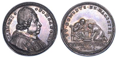 Stato Pontificio. Clemente XI (giovanni Francesco Albani), 1700-1721. Medaglia in Argento A. XIV ...