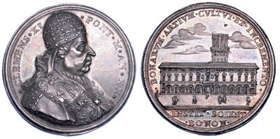 Stato Pontificio. Clemente XI (giovanni Francesco Albani), 1700-1721. Medaglia Annuale in Argento...