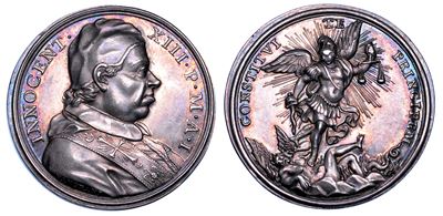 Stato Pontificio. Innocenzo XIII (michelangelo Conti di Poli), 1721-1724. Medaglia Annuale in Arg...