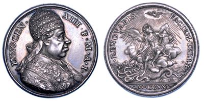 Stato Pontificio. Innocenzo XIII (michelangelo Conti di Poli), 1721-1724. Medaglia Annuale in Arg...