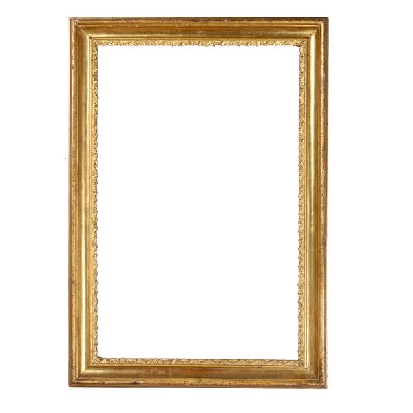 Cornice in legno intagliato e dorato. Toscana XVIII secolo