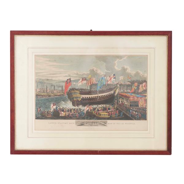 Riproduzione  in cornice "varo di veliero"