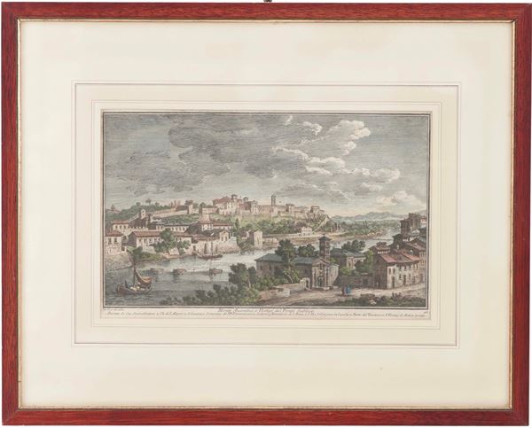 Vasi, Giuseppe (1710-1782) Monte Aventino e Vestigi del Ponte Sublicio