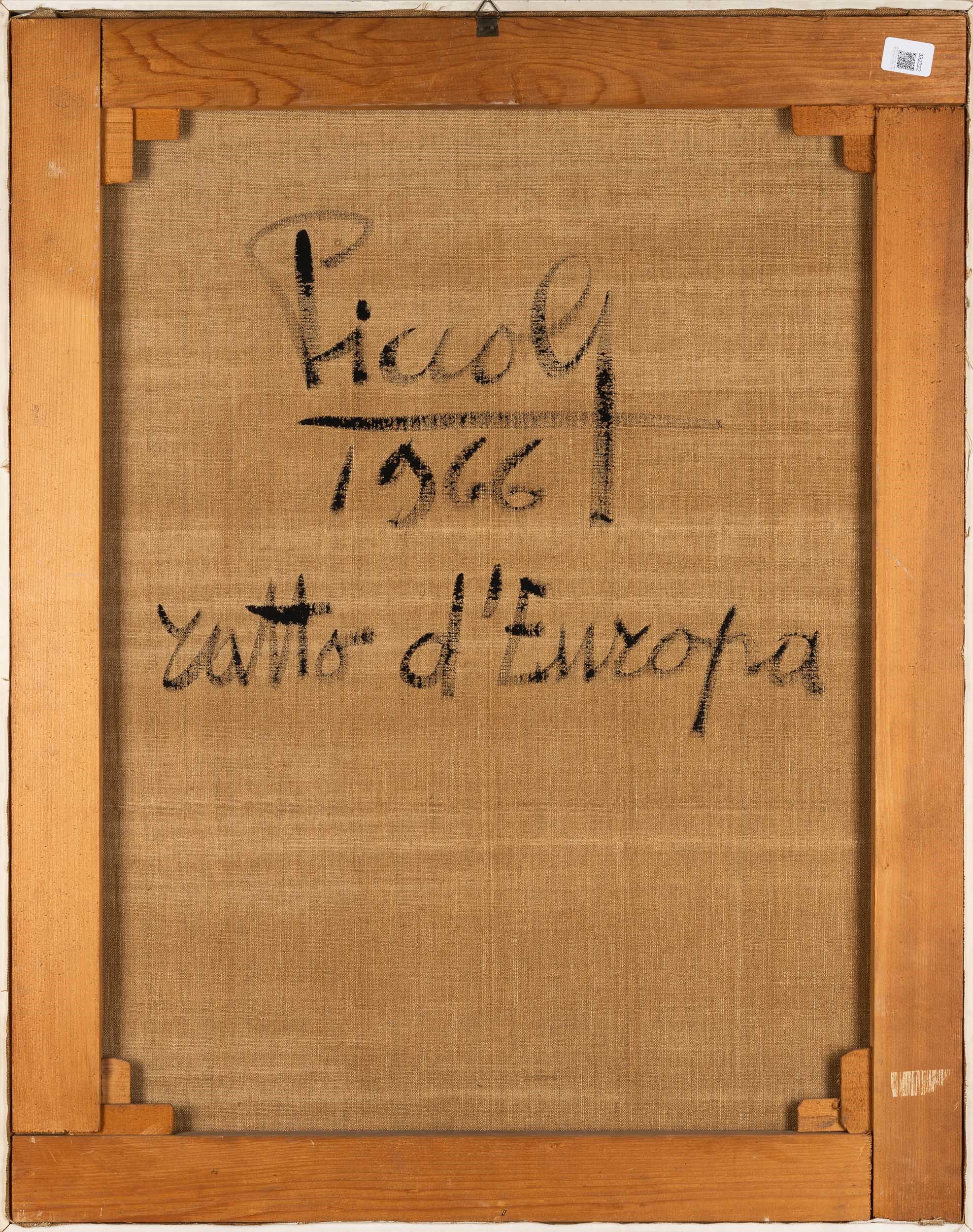 Bobo Piccoli - Ratto d'Europa, olio su tela