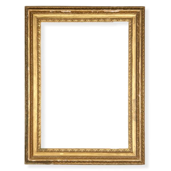 Cornice in legno intagliato e dorato. Roma, XVIII secolo