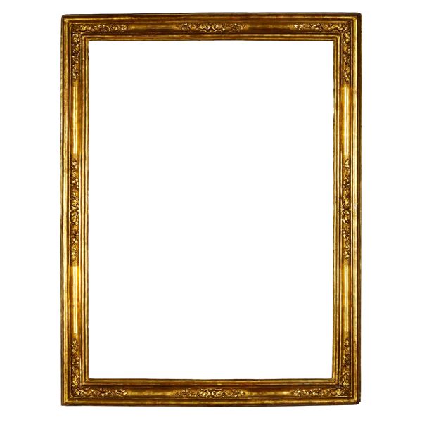 Cornice intagliata e dorata. Italia, XVIII secolo