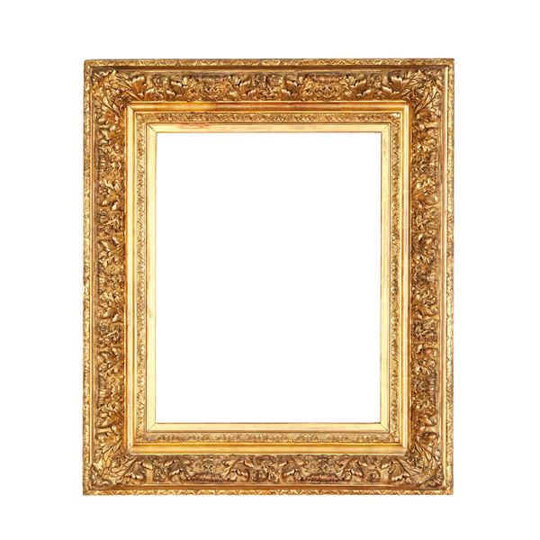 Cornice intagliata e dorata. XIX-XX secolo