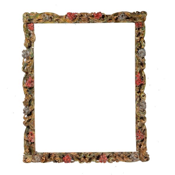 Cornice intagliata e dipinta. Arte italiana del XX secolo