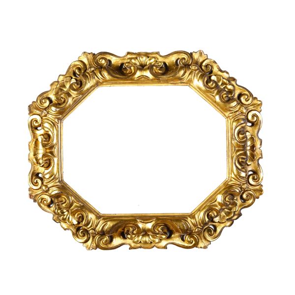 Cornice in legno intagliato e dorato, Toscana, XVII-XVIII secolo