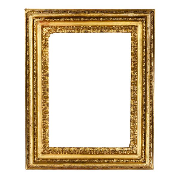 Cornice intagliata e dorata. Roma, XVIII secolo