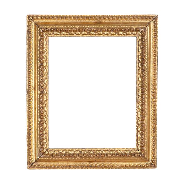 Cornice scolpita e dorata. Roma, XVIII secolo