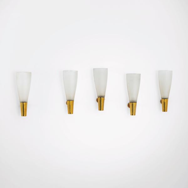 Pietro Chiesa - Cinque lampade a parete