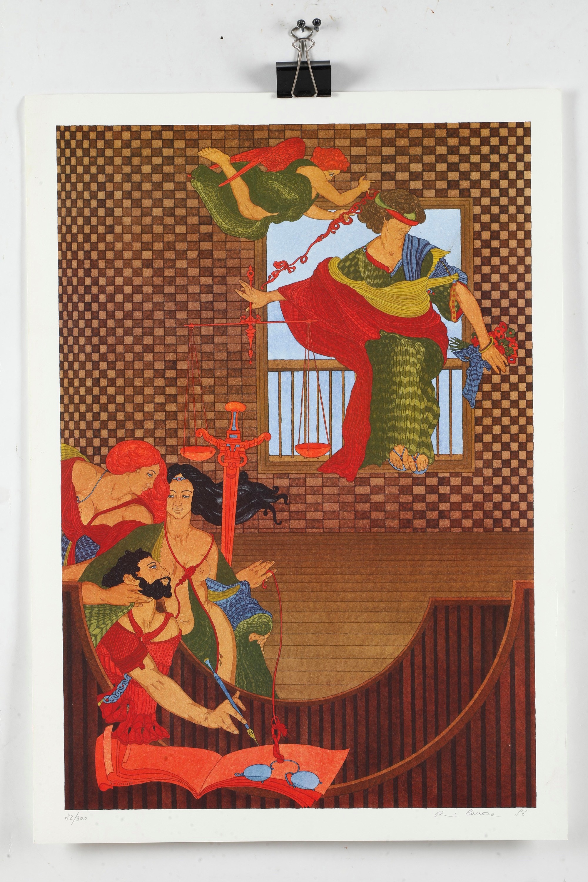 Pier Canosa, Due serigrafie colorate, 40 x 60 cm