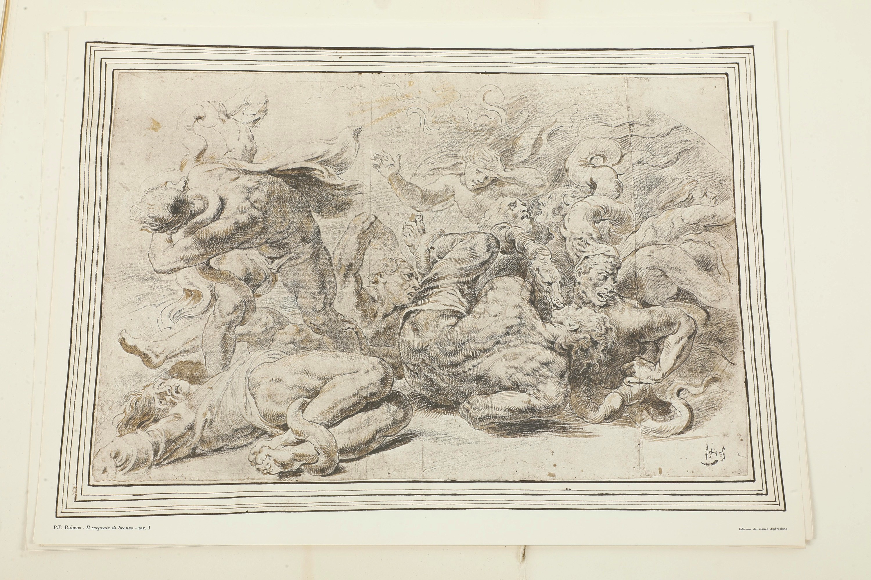 Lamberto Vitali, Cartella contenente riproduzioni di disegni dell’Ambrosiana di Pietro Paolo Rube...
