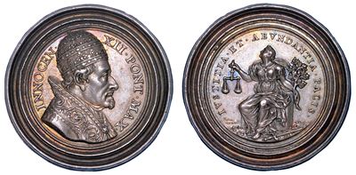 Stato Pontificio. Innocenzo XII (antonio Pignatelli), 1691-1700. Medaglia in Argento s.D. Sforzi ...