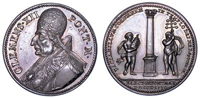 Stato Pontificio. Clemente XII (lorenzo Corsini), 1730-1740. Medaglia in Argento 1730 (a. I). Ele...