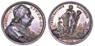 Stato Pontificio. Benedetto XIV (prospero Lorenzo Lambertini), 1740-1758. Medaglia Annuale in Arg...