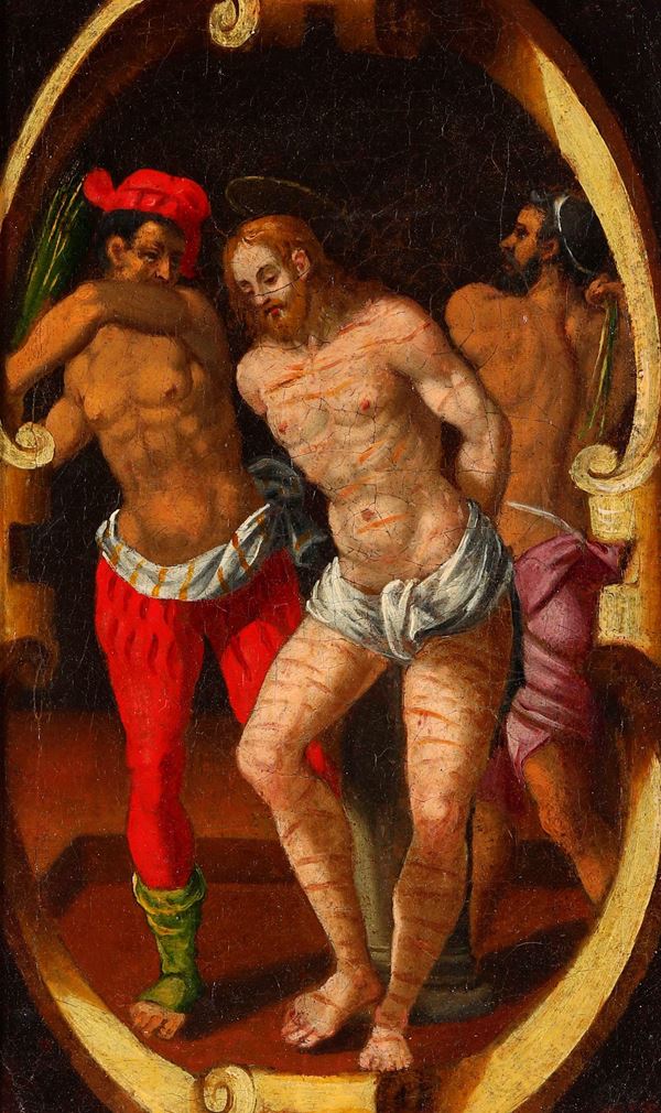 Scuola del XVII secolo Cristo alla colonna
