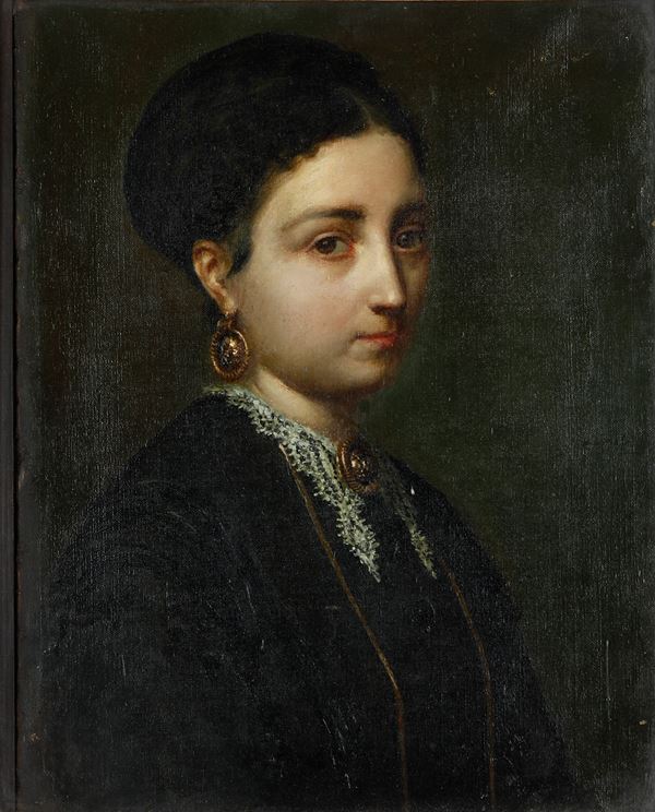 Scuola del XIX secolo Ritratto di gentildonna