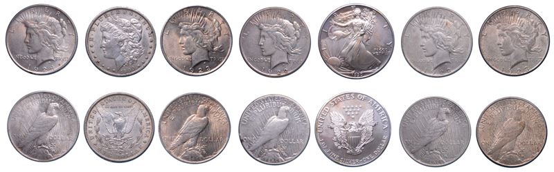 USA. Lotto di sette monete.  - Auction Numismatics - I - Cambi Casa d'Aste