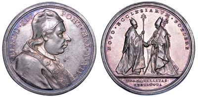 Stato Pontificio. Benedetto XIV (prospero Lorenzo Lambertini), 1740-1758. Medaglia Annuale in Arg...