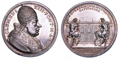 Stato Pontificio. Clemente XIII (carlo Rezzonico), 1758-1769. Medaglia Annuale in Argento 1765/a....