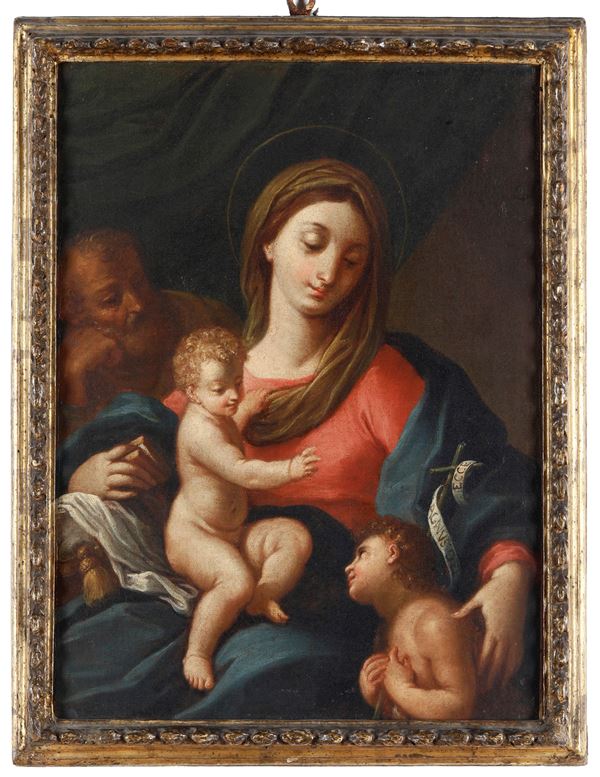 Scuola del XVIII secolo Sacra Famiglia con San Giovannino