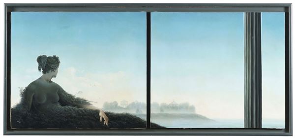 Figura sdraiata di gusto surrealista