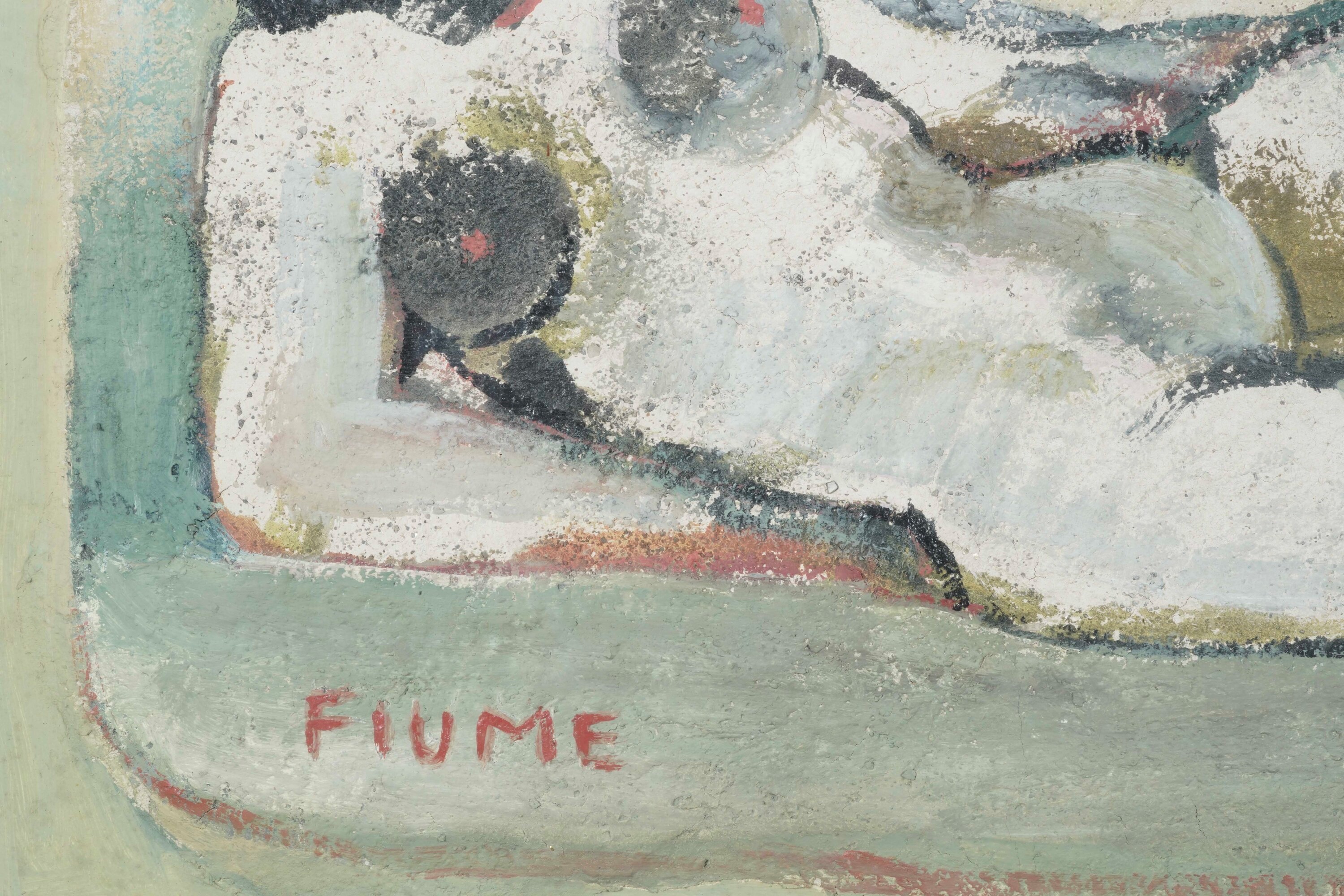Salvatore Fiume - Nudo sdraiato, tecnica mista su faesite