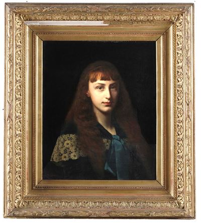 Charpentier, Ritratto di giovane donna, olio su tela