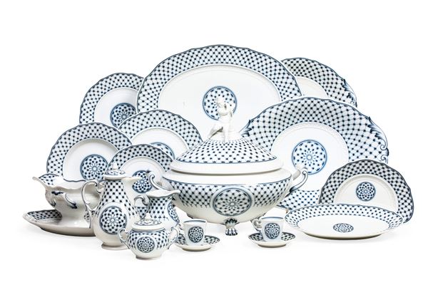 Servizio da tavola "Museo Rete Blu"  Doccia, Manifattura Richard Ginori, seconda metà del XX secolo 