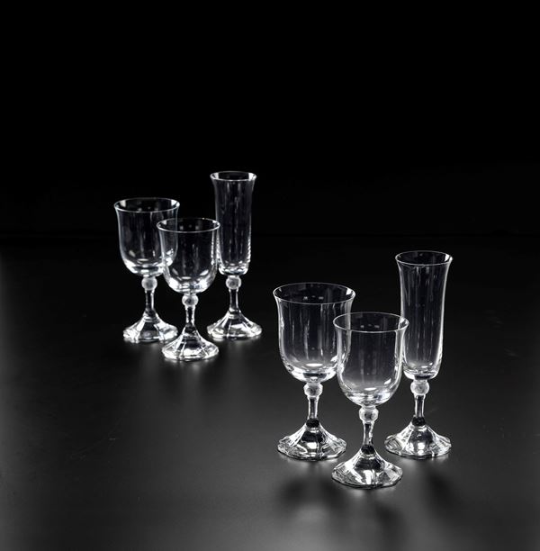 Servizio di calici Riedel per Richard Ginori, seconda metà del XX secolo 