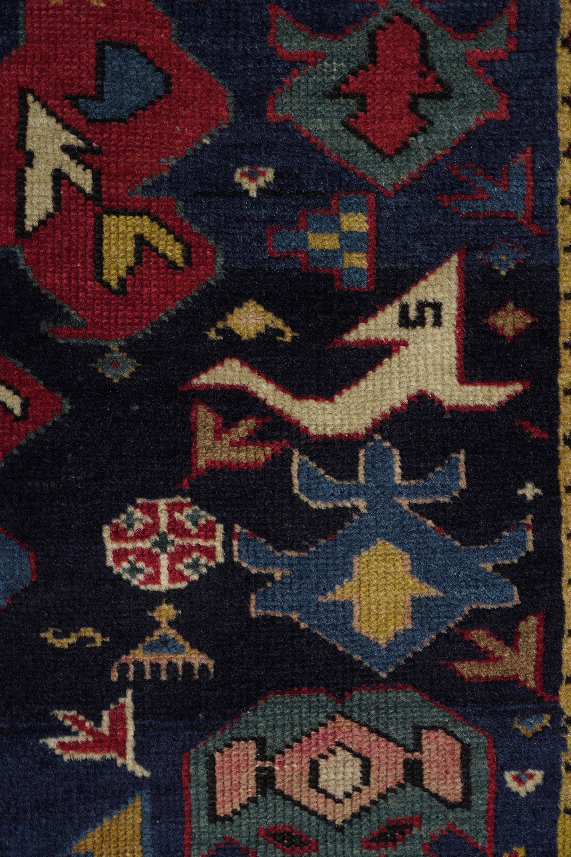 Tappeto Bidjov, Caucaso, fine XIX - inizio XX secolo, cm 122x159