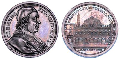 Stato Pontificio. Clemente XIV (gian Vincenzo Antonio Ganganelli), 1769-1774. Medaglia Annuale in...