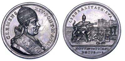 Stato Pontificio. Clemente XIV (gian Vincenzo Antonio Ganganelli), 1769-1774. Medaglia Annuale in...
