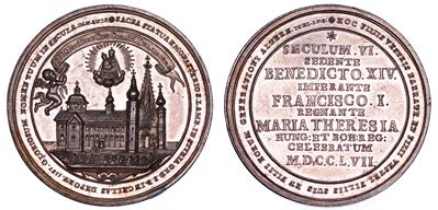 Stato Pontificio. Benedetto XIV (prospero Lorenzo Lambertini), 1740-1758. Medaglia in Argento 175...