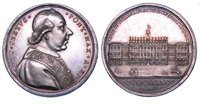 Stato Pontificio. Pio Vi (giannangelo Braschi), 1775-1799. Medaglia Annuale in Argento 1785/a. XI...