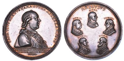 Stato Pontificio. Pio Vi (giannangelo Braschi), 1775-1799. Medaglia in Argento 1782 (a. VIII). Vi...