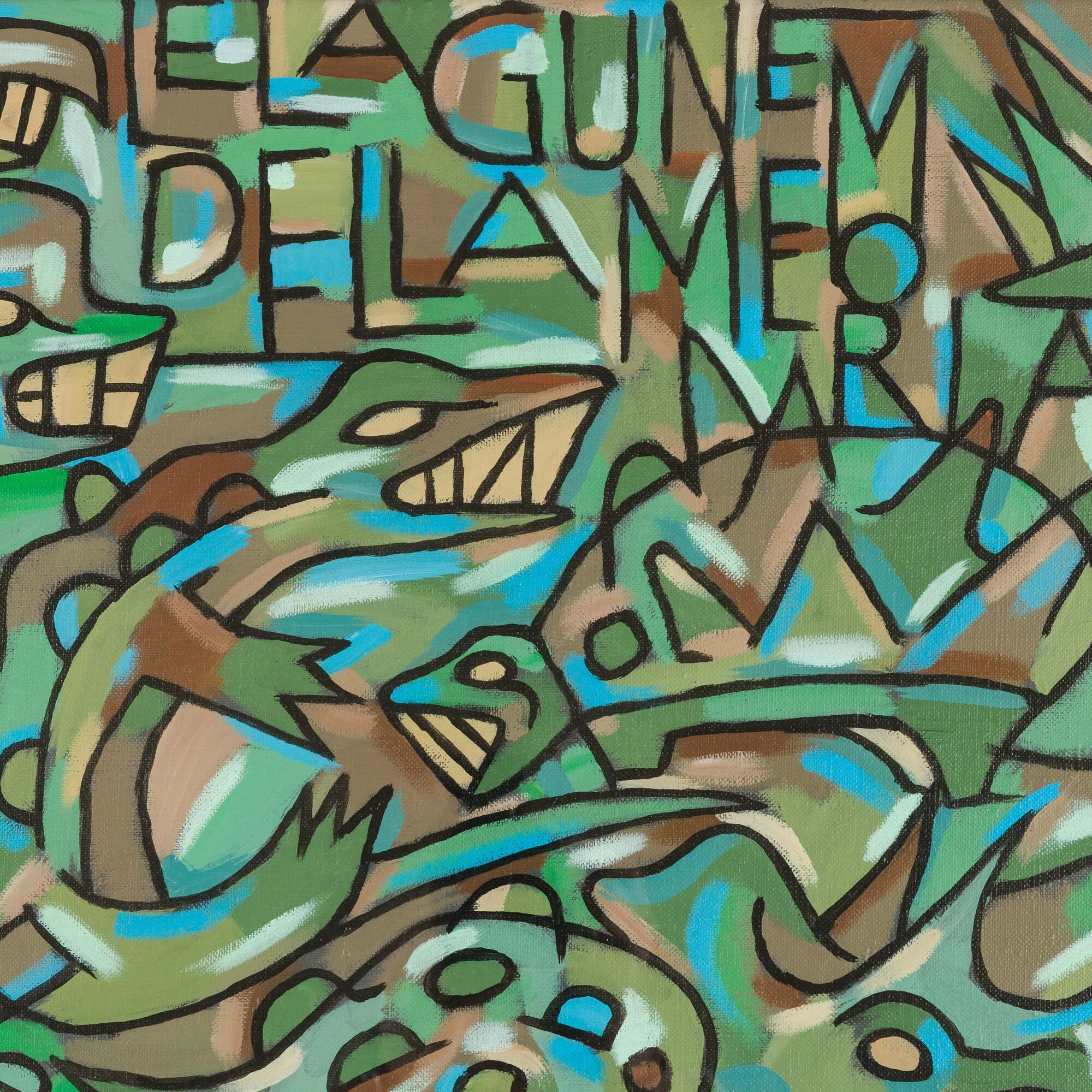 Pablo Echaurren - Le lagune della memoria, acrilico su tela