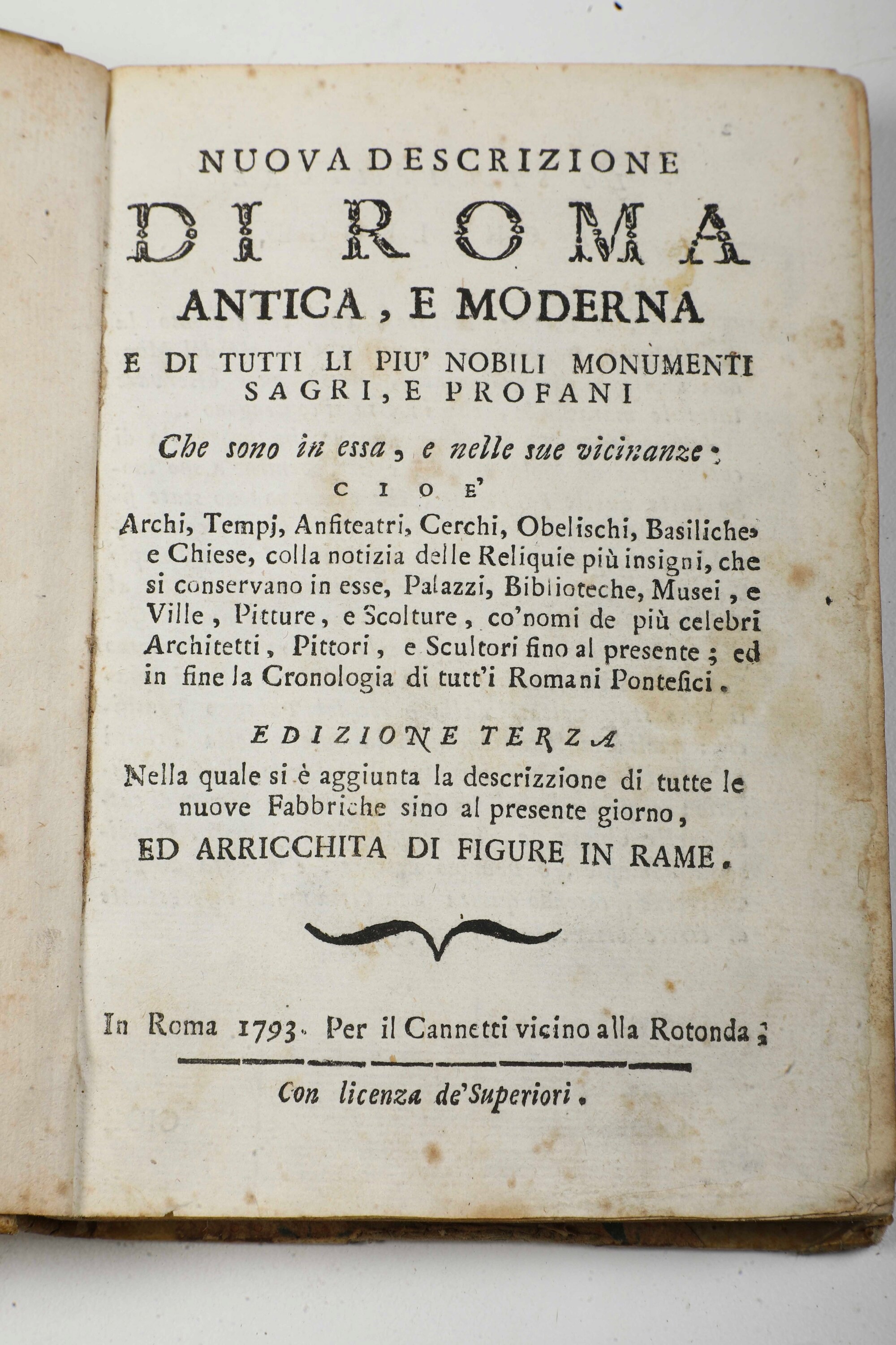 Lotto di Sei Guide di Roma e una di Napoli Roma Antica Distinta per Regioni, in Roma, Amidei, 174...