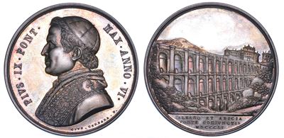 Stato Pontificio. Pio IX (giovanni Maria Mastai Ferretti), 1846-1878. Medaglia Annuale in Argento...