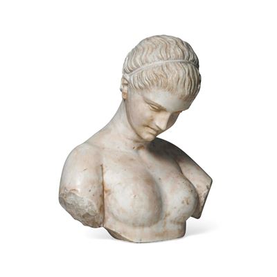 Arte italiana del XIX secolo, Busto femminile di gusto neoclassico in marmo bianco