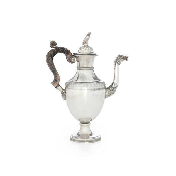 Napoli, XIX secolo, saggiatore Paulo de Blasio (1824-1832), argentiere Gennaro Pane Caffettiera